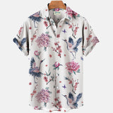 Flower Shirt Hawaiian Shirt Men Clothes Loose Breathable Men's Shirts Summer Male Shirt Street Casual Short Sleeve Tops 5xl
