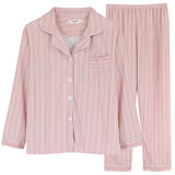 Long Sleeve Cardigan Sleepwear Clothes with Long Trousers Two Piece Sets Ladies Plaid Design Shirt Pajamas Home Pyjamas Women