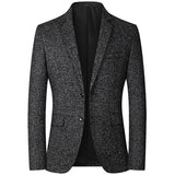 Foesce New Blazers Men Brand Jacket Fashion Slim Casual Coats Handsome Masculino Business Jackets Suits Striped Men's Blazers Tops