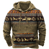 Vintage Indian Style Men's Hoodie Hooded Sweatshirt Unisex Harajuku Pullover New Jacket Oversized Casual Streetwear Tops