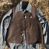 European Mans Wedding Blazer Vest Coat Cowhide Casual Man's Weskit Vest 4XL Vintage Motorcycle Man's Waistcoat Genuine Leather