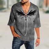 Mens Vintage  T-shirt Summer Top Casual Blouses Shirts Half Sleeve Cotton Linen Shirts Men Loose Baggy Shirt Silk Chemise Homme