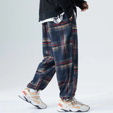 Plaid Harem Pants Men Clothing Joggers Men Pants Trousers Japanese Fashion Sweatpants S-5XL Streerwear
