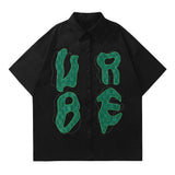 Fashion Embroidered Letters Casual And loose Long Sleeve Shirt Blouse Tops Men Summer Hot Selling Shirt for Men Women