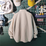 Foesce Shirts Men Retro Cargo Clothing Retro Japanese Design Gentle BF All-match Hipster Harajuku Korean High Street Camisa Long Sleeve