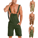 Vintage Men Rompers Overalls Loose large Casual Straight Shorts  Summer Fashion Sexy Workwear Jumpsuit Mens Trousers