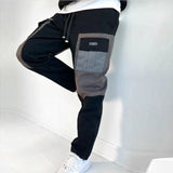 Foesce New Popular Vintage Color Matching Men's Casual Sports Cargo Pants Fashion Men Pockets Streetwear Trousers Loose Long Pant