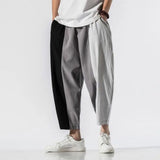 Men Pants Wide Crotch Harem Pants Loose Large Cropped Trousers Wide -Legged Bloomers Baggy Ankle Length Sweatpant