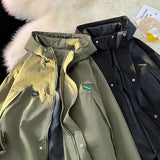 Hooded Outerdoor Jacket Men's Cotton Padded Coats Fashion Brand Loose Unisex Clothing Thicken Male Outerwear
