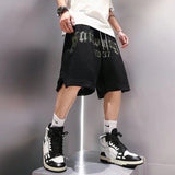 American Embroidered Shorts Men'S Summer Street Hip Hop Loose Trendy Sports Casual Straight Five Legged Pants