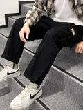Foesce  New Spring Summer Multi-Pockets Straight Cargo Pants Men Streetwear Ankle Length Solid Cotton Baggy Joggers Casual Trousers