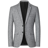 Foesce New Blazers Men Brand Jacket Fashion Slim Casual Coats Handsome Masculino Business Jackets Suits Striped Men's Blazers Tops