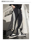 Stitching denim American high street loose pants women's tide ins summer hiphop hiphop sports casual pants sweatpants