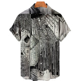 Summer Style Personality 3D Printed Dread Man Pattern Men's Handsome Short Sleeve Hawaiian Fashion Designer Casual New Custom Sh