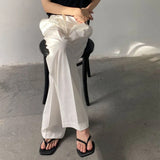 High Waist Wide Leg Pants Drape Trousers Men's Spring New Casual Pants Slit Pants Mens Male Vintage Fashion Harem Retro