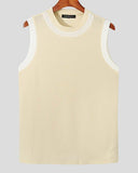 Fashion Men Tank Tops Patchwork O-neck Sleeveless Fitness Streetwear Casual Vests Summer Leisure Men Clothing 5XL 7