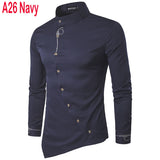 Embroidery Shirt Men Brand New Long Sleeve Mens Dress Shirts Casual Slim Fit Button Down Chemise Homme Camisetas Hombre
