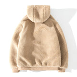Foesce Imitation Lamb Wool Winter Jacket Men Korean Fashion Thickened Loose Warm Jacket Couple Models Plush Jackets Harajuku Coats