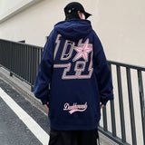 Women Clothing black Vintage Street Sweatshirt Hoodie Letter Printing Long Sleeves Casual Warm Oversize Baggy Ladies Tops Autumn