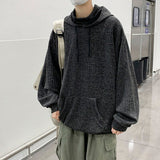 Autumn Knit Hoodies Men Fashion Casual Hoodie Sweatshirt Mens Japanese Streetwear Hip Hop Loose Pullover Hoodie Men Hoody M-5XL