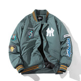 Foesce chaquetas hombre bomber jacket men cotton-padded motorcycle jacket Thick Autumn Winter Baseball Outerwear & Coats men clothing