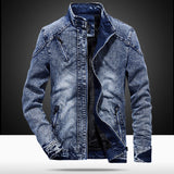 Foesce Autumn And Winter New Tide Solid Jackets Men Korean Fashion Cotton Slim Fit Denim Jacket Clothing Youth Coat
