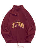 Foesce Men's Hoodies Fluffy Fleece Warm Sweatshirts Letters Embroidered Vintage Streetwear Pullover Sudaderas for Autumn Winter