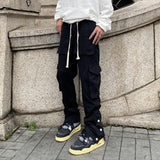 Foesce Fashion Chic Men Cargo Pants Streetwear Joggers High Street Techwear Man's Casual Trousers Japanese Hip Hop Punk Harem Pants