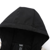 Men Bomber Jacket Patchwork Zipper Cargo Jackets Steetwear Spring Hip Hop Windbreaker Coats Korean Fashion Hooded Coat