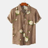 Men Clothing  Summer New Large Size Men's Short Sleeve Shirts Casual Fashion Printed Shirts Men's Shirts