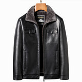 Autumn and Winter Men's Sheepskin Leather Coat Plush Thickened Fur One Men's Coat Business Casual Jacket