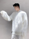 Foesce Autumn Trend Casual Thickened high Neck Men Pullover New Korean Fashion Solid Color Long Sleeve Male Tops Sweater