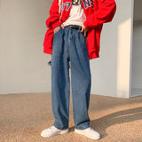 Blue Black Baggy Jeans Men Fashion Casual Cargo Wide Leg Jeans Men Streetwear Loose Hip Hop Straight Denim Pants Mens Trousers