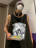American Basketball Vest Men's Ins Trend Summer Loose Punk Sports Fitness Vest Cotton Breathable Mesh Sleeveless T-shirt
