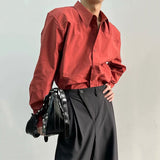 Summer Solid Shirt Long-sleeved Shirts Men Korean Comfortable Blouses Casual Loose Single Breasted With Tie Classic Button Top