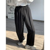 Autumn 5 Color Casual Pants Men Fashion Drawstring Wide Leg Pants Men Korean Loose Straight Pants Mens Trousers M-2XL
