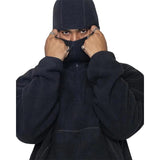 Winter New trend men's casual hoodie zipper hoodie fashion keep warm Jumper Woolen and thickened hoodie