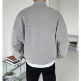 Y2k Clothes Autumn Lapel Man Sweatshirts Oversize High Street Solid Color Long Sleeve Casual Loose Harajuku Pullover Tracksuits