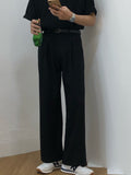 Foesce Men's Wear Autumn New Casual Pants Men's Fashion All-match Straight Loose Wide Leg Pants Vintage Loose