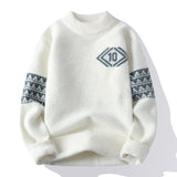 Winter Harajuku Mink Cashmere Sweater Men Half Turtleneck Mens Sweaters Top Quality Pull Homme Thick Warm Pullover Men