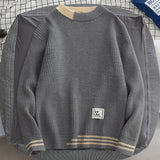 Harajuku All-match Knit Jumper Winter Streetwear High Quality Men Japanese O-neck Sweater Male Fashion Big Size Knitted Sweater