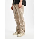 Foesce Outdoor New Apricot Zipper Waterproof Trousers Men Loose Straight Overalls Simple Mechanical Wind Pants Latex Pants Men Clothing