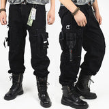 Foesce Men's Fashion Work Pants Outdoor Wear-resistant Mountaineering Trousers Work Clothes Street Fashion Cargo Pants Joggers