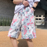 Anime Graffiti Mens Summer Casual Shorts Neutral Fashion Hip Hop Cotton Sweat Short Pans  Men's Joggers Beach Short Sweatpants