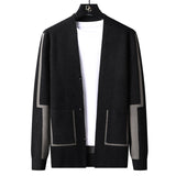 Top Grade New Autum Winter Brand Fashion Knitted Men Cardigan Sweater Black Korean Casual Coats Jacket Mens Clothing S-5XL