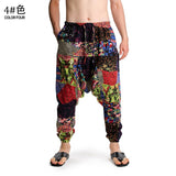 Foesce Prints Cotton Joggers Men Baggy Hippie Boho Gypsy Aladdin Cargo Pants Yoga Harem Pants Plus Size Women Pants