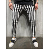 Foesce New Mens Black White Striped Casual Pants Autumn Fashion Joggers Sweatpants Men Track Pants Man Trousers Pantalones Hombre