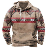 Vintage Indian Style Men's Hoodie Hooded Sweatshirt Unisex Harajuku Pullover New Jacket Oversized Casual Streetwear Tops