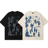 Summer Men Short Sleeve Tshirts Hip Hop People Shadow Print T Shirts Streetwear Harajuku Casual Cotton Loose Tops Tees Sale