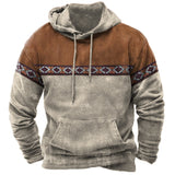 Vintage Men's Hoodies Winter Clothing Loose Casual American Western Cowboy Costume Streetwear Oversized Hoodie Man's Sweatshirt